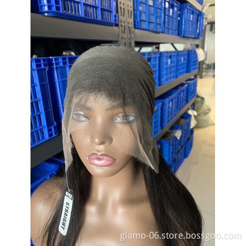 High Quality Raw Cambodian Hair Swiss Lace Wig For Black Women 100% Brazilian Virgin Cuticle Aligned Lace Front Human Hair Wig
